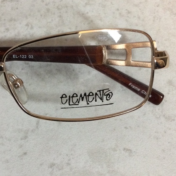 NWT Elements gold metal eyeglasses new old stock - Picture 14 of 16